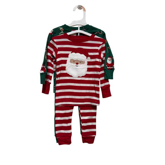 NWT Carters Pajama Set Santa Winter Christmas reindeer 12 months - Picture 1 of 3